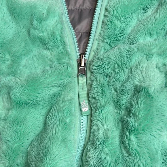 The North Face Kids reversible Fleece Puffer Jacket size 7/8 - Picture 2 of 9